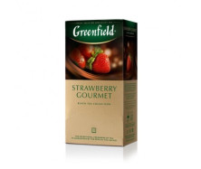 Чай черный в пакетиках для чашки Greenfield Strawberry Gourmet (Строуберри Гурмэ), 25*1,5 г