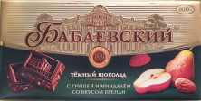 Объединенные Кондитеры Шоколад Бабаевский темн. с Грушей и Минд.,со вкус. бренди. ,100 г (17) 4 бл.