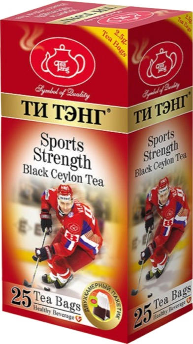 Чай черный в пакетиках для чашки Ти Тэнг Sports Strenght, 25*2,5 г