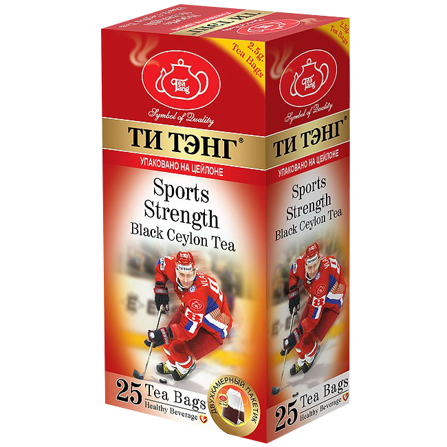 Чай черный в пакетиках для чашки Ти Тэнг Sports Strenght, 25*2,5 г