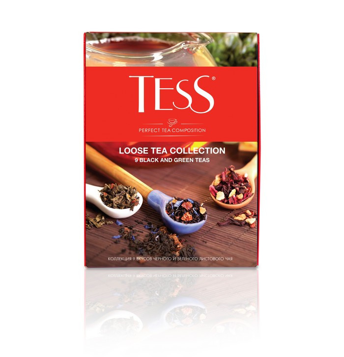 Набор черного и зеленого листового чая 9 видов TESS COLLECTION (ТЕСС коллекция), 350 г