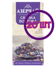Чай листовой черный Азерчай Сказка востока, с яблоком и шиповником, 90 г (комплект 20 шт.) 2760391