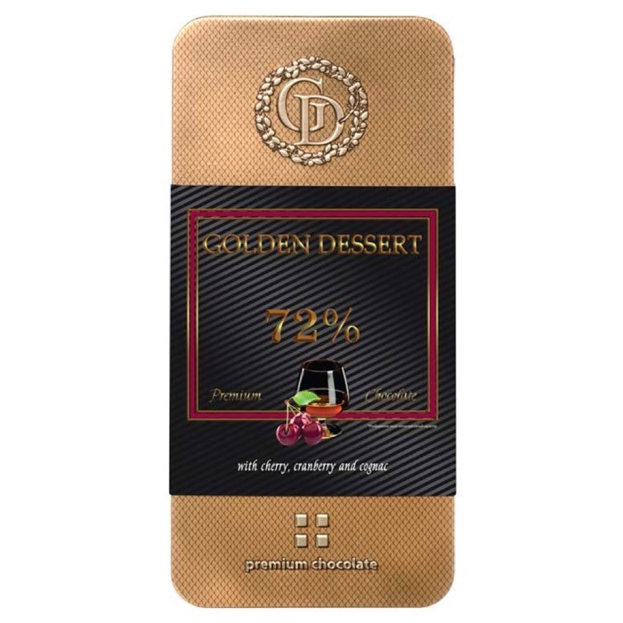 Golden Dessert Golden Dessert горький вишня с коньяком 100 г, ж/б (10)