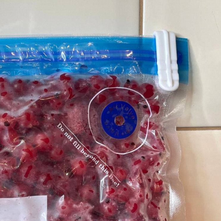 Вакуумный пакет с замком zip-lock и защитным клапаном для хранения продуктов многоразов. 26х28см  (арт. VL80-481)