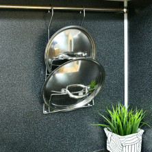 Подставка д/крышек навесная на рейлинг 20*37 см