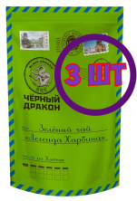 Чай зеленый листовой Черный Дракон письмо "Легенда Харбина", 100 г (комплект 3 шт.) 0725002