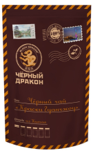 Чай черный листовой Черный Дракон письмо "Краски Чуанчжоу" черная спираль, 100 г 0724999