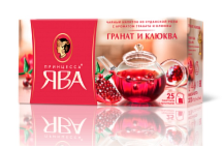 Чайный напиток в пакетиках для чашки Принцесса Ява Гранат и клюква, 25*1,5 г