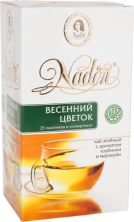 Чай зеленый в пакетиках для чашки Nadin Весенний цветок, 25*2 г