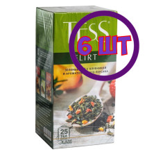 Чай зеленый в пакетиках для чашки Tess Flirt (Тесс Флирт), 25*1,5 г (комплект 6 шт.) 6006494