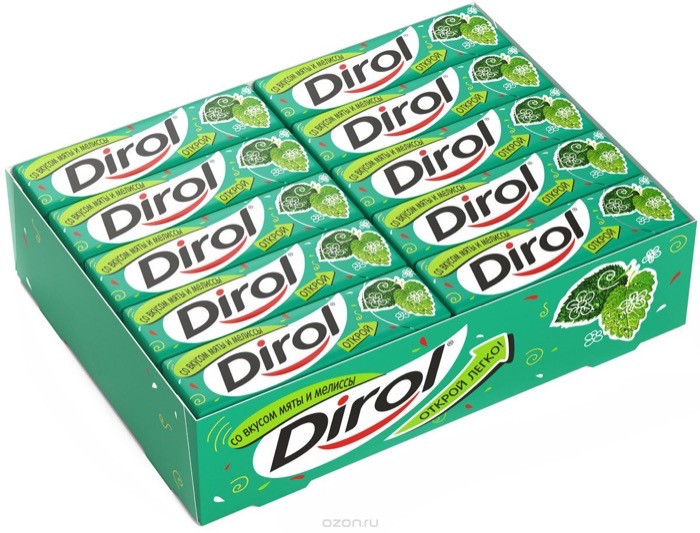Dirol Мята 13,6 г (30 шт)(24 бл.)