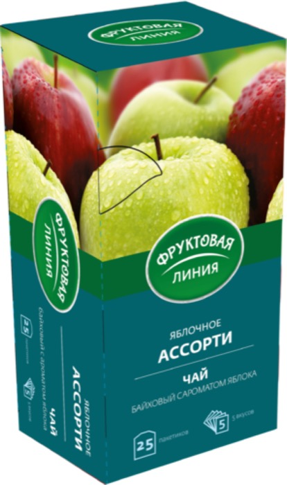 Фруктовая линия Черный "Ассорти яблочное" 25пак.*1,5 г ароматизированный (24)