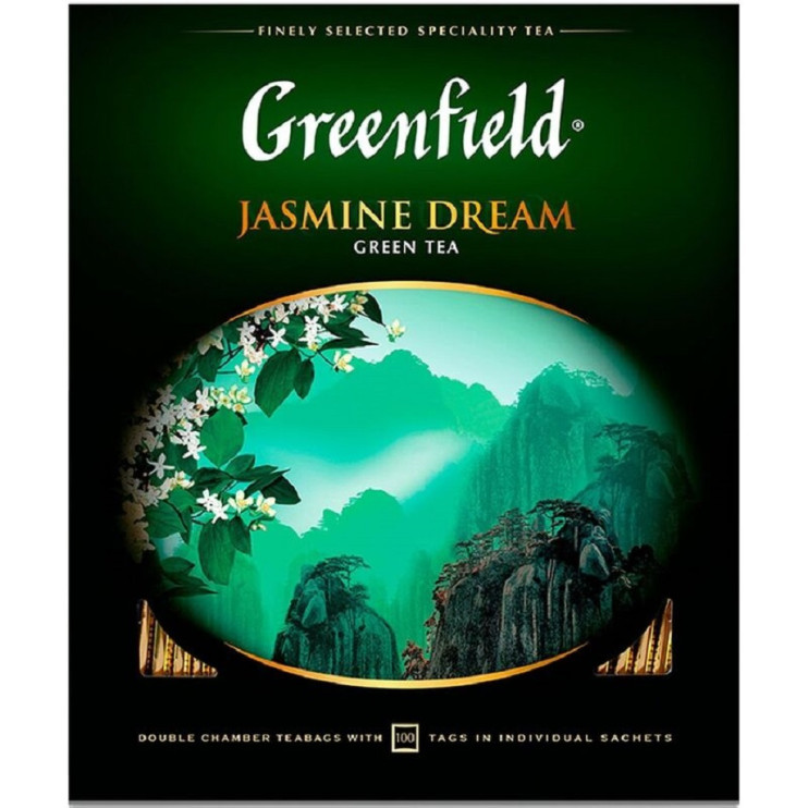 Чай зеленый в пакетиках для чашки Greenfield Jasmine Dream (Гринфилд Жасмин Дрим), 100*2 г 6005862