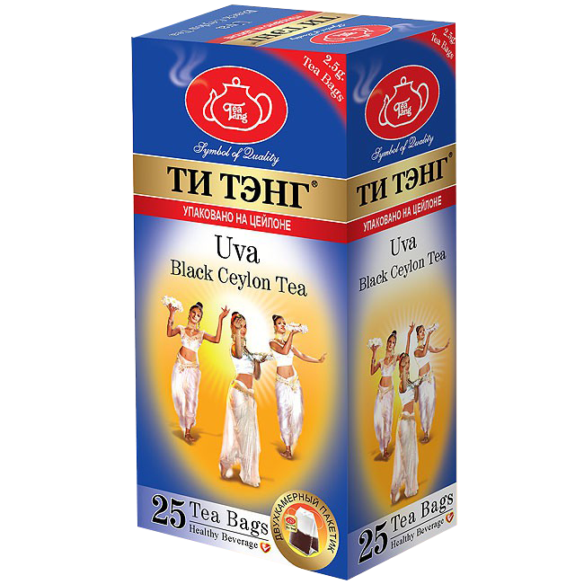 Чай черный в пакетиках для чашки Ти Тэнг Uva, 25*2,5 г