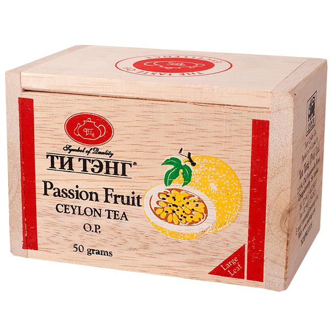 Чай весовой черный Ти Тэнг Passion Fruit O.P. в деревянном сундучке, 50 г