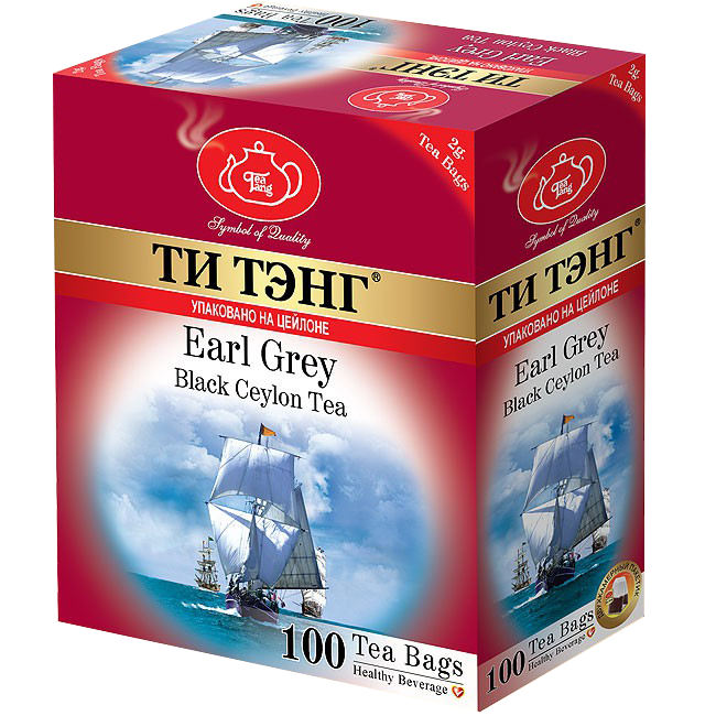 Чай черный в пакетиках для чашки Ти Тэнг Earl Grey, 100*2 г