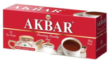 Чай черный в пакетиках для чашки Akbar Red&White, 25*2 г