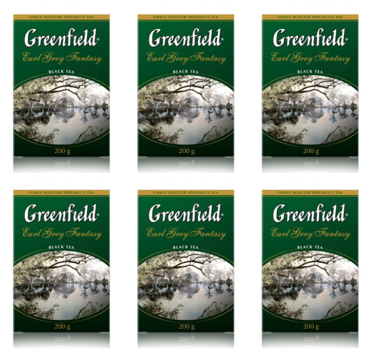 Чай черный листовой Greenfield Earl Grey Fantasy, 200 г (комплект 6 шт.) 6007941