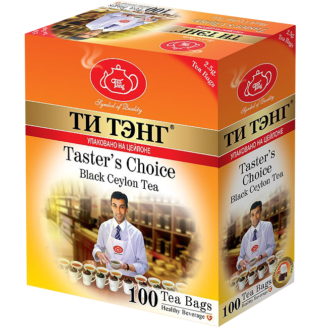 Чай черный в пакетиках для чашки Ти Тэнг Tasters Choice, 100*2,5 г