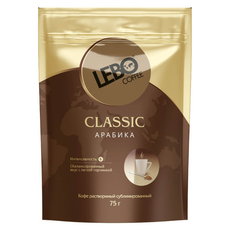 Кофе растворимый Lebo Classiс, м/у, 75г 6001941