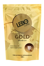 Кофе растворимый Lebo Gold, м/у, 100 г