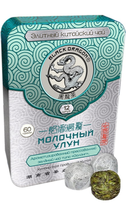 Черный дракон Прессованный Молочный Улун 60 гх 10 шт., ж/б (60) (РТ005)