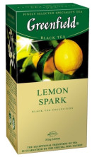 Чай черный в пакетиках для чашки Greenfield Lemon Spark (Гринфилд Лемон Спарк), 25*1,5 г