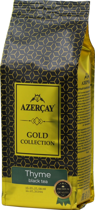 Чай черный Azercay tea Gold collection с Чабрецом, 250 гр. (комплект 2 шт.) 2761589