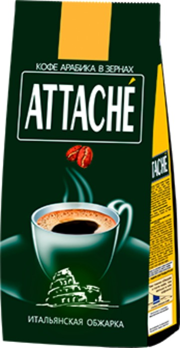 Кофе в зёрнах Attache, Итальянская обжарка, м/у, 250 г