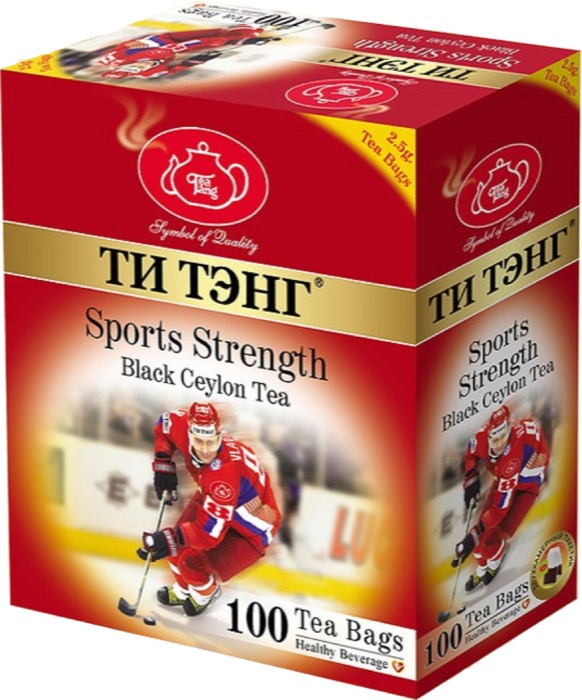 Чай черный в пакетиках для чашки Ти Тэнг Sports Strenght, 100*2,5 г