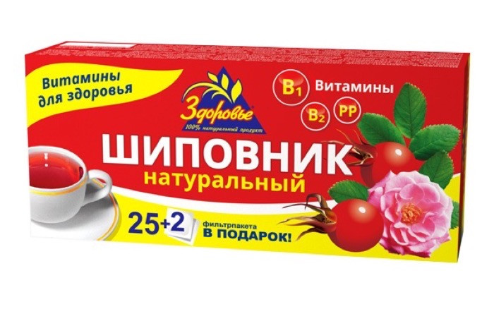 Здоровье Напиток сухой "Шиповник" 27 фильтр/пак. картон (12)