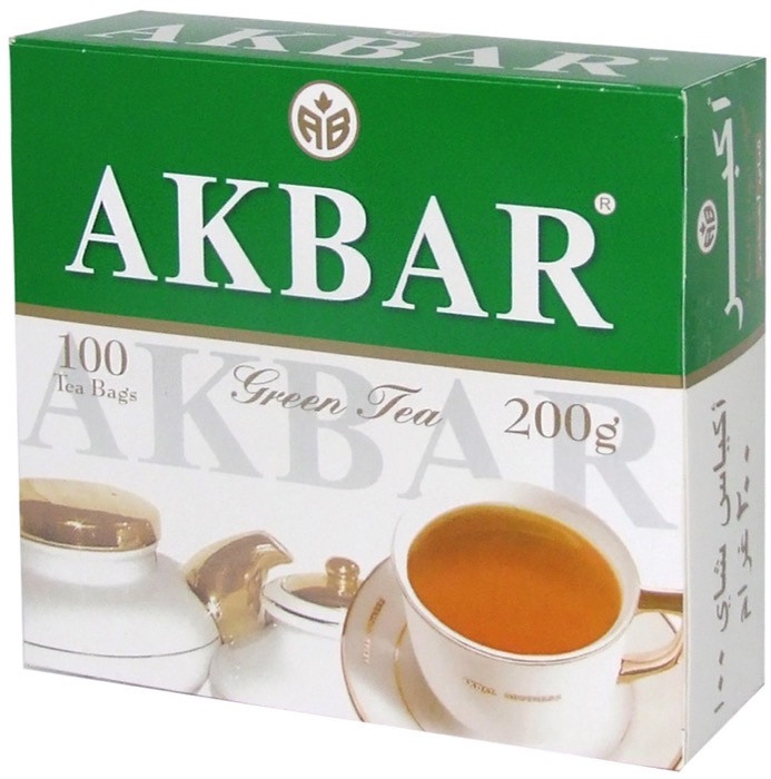 Чай зеленый в пакетиках для чашки Akbar, 100*2 г