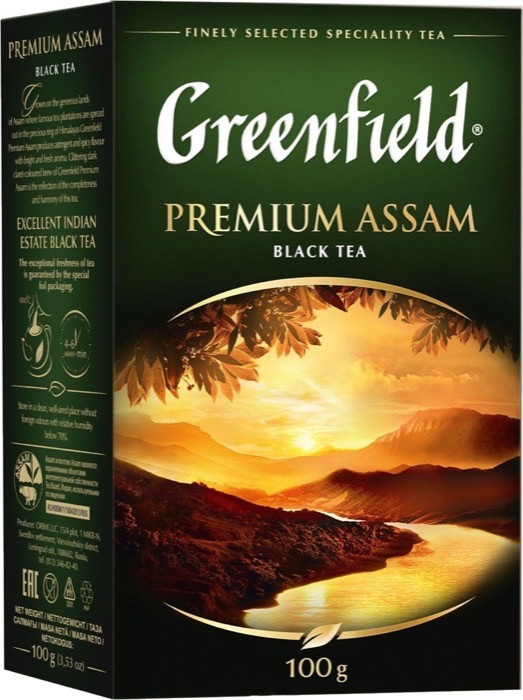 Чай черный листовой Greenfield Premium Assam (Гринфилд Премиум Ассам), 100 г