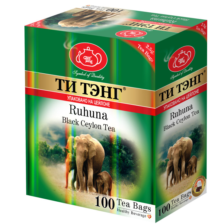 Чай черный в пакетиках для чашки Ти Тэнг Ruhuna, 100*2,5 г