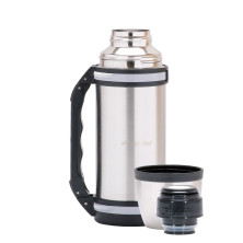 Термос 1000ml. из нержавеющей стали с ручкой и ремешком  923529