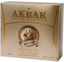 Чай черный в пакетиках для чашки Akbar Gold, 100*2 г