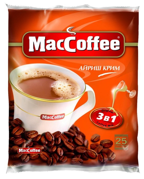 Кофейный напиток растворимый MacCoffee Айриш крим 3 в 1, 25*18 г