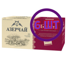 Чай Азерчай чёрный байховый букет Premium collection, 25 пак по 1,6 г (комплект 6 шт.) 6829419