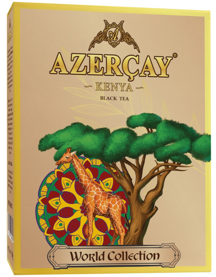 Azercay tea World collection "КЕНИЯ" 90 г,черный гранулирован. (30) картон