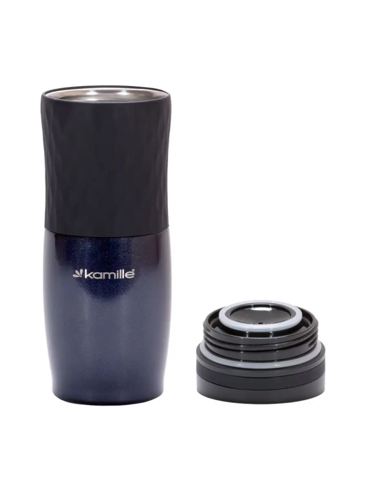 Термокружка Kamille 500ml. из нержавеющей стали с TPR вставкой  923499