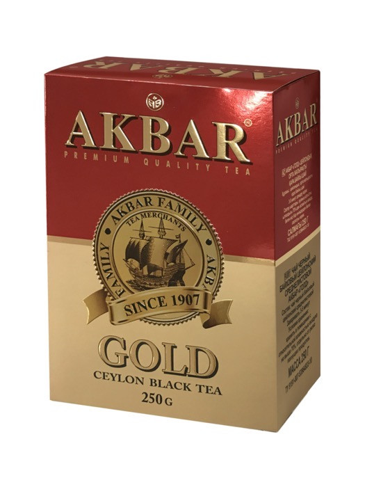 Чай черный листовой Akbar Gold, FBOP, 250 г