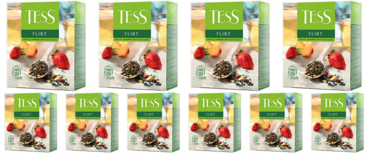 Tess Flirt чай зеленый в пакетиках 100 шт (комплект 10 шт.) 6014765