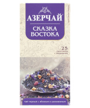 Чай листовой черный Азерчай Сказка востока, с яблоком и шиповником, картон,90 г 2760391