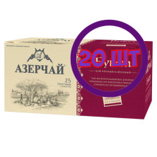 Чай Азерчай чёрный байховый букет Premium collection, 25 пак по 1,6 г (комплект 20 шт.) 6829419