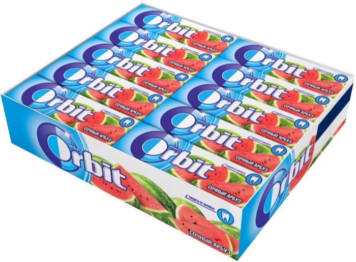 Orbit Жевательная резинка ОРБИТ Сочный Арбуз 13,6 г (30 шт)(20 бл.)