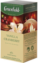Чай черный в пакетиках для чашки Greenfield Vanilla Cranberry (Ванилла Крэнберри), 25*1,5 г