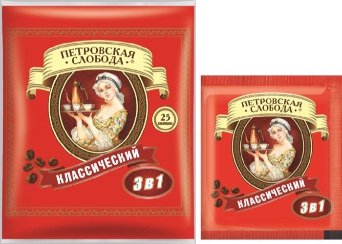 Кофейный напиток растворимый Петровская Слобода Классический 3 в 1, 25*20 г