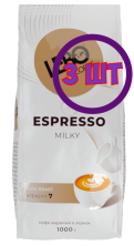 Кофе в зернах LEBO ESPRESSO MILKY темной обжарки, м/у, 1 кг  (комплект 3 шт.) 6002337