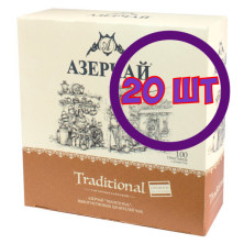 Чай Азерчай чёрный байховый традиционал Premium collection, 100пак*1,8г (комплект 20 шт.) 6829372