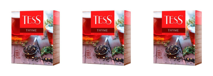 Чай черный в пакетиках для чашки Tess Thyme (Тесс Тайм), 100*1,5 г (комплект 3 шт.) 6011856
